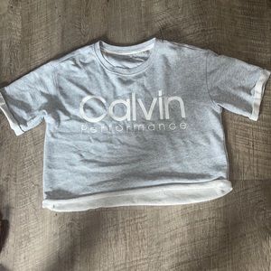 calvin klein crop tee